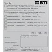Kennzeichnungsschild Nr. 1: Vario-Sol