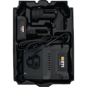 12-Volt-Starter-Set 2,0 Ah + 6,0 Ah + Ladegerät + BTI Box Inlay