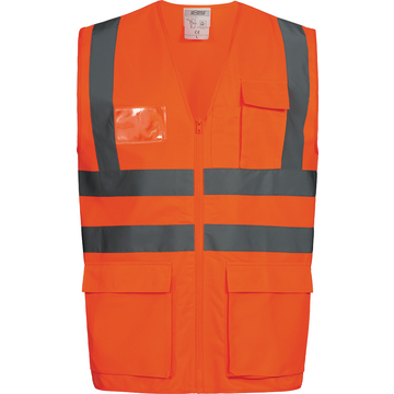Warnschutz-Weste mit Taschen, orange