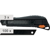 3 x Cutter Universal + 100 Klingen schwarz