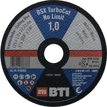 Trennscheibe BSX TurboCut No Limit Metall Ø 125 x 1,0 mm