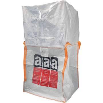 Big Bag mit Asbestkennzeichnung, Asbest Big Bag 90 x 90 x 100 cm