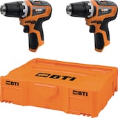 2x Akku-Bohrschrauber A-BS1 BL 12 V  in der BTI Box 1