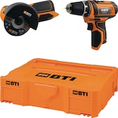 Akku-Bohrschrauber A-BS2 12 V + Akku-Winkelschleifer A-WKS BL 12 V BB 1