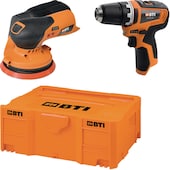 Akku-Exzenterschleifer A-EX BL 12 V + Akku-Bohrschrauber A-BS1 BL 12 V