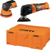 Akku-Exzenterschleifer A-EX BL 12 V + Akku-Unimaster A-UM BL 12 V BB 2