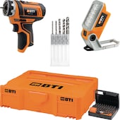 Akku-Bohrschrauber A-BS FC 12 V + Set Bohrer-Set - Bit - Lampe BB 1