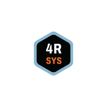 4R-System, Dach, Dachabdichtung, 4R-Logo, hellblau, klein