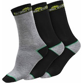 Arbeitssocken 3er-Pack, recycelt, schwarz/grau, Gr. 39/42