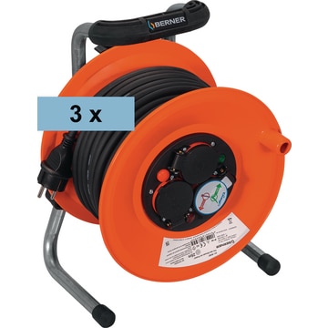 3 x Kabeltrommel 40 m Profi