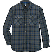 Thermohemd Teelin, grau/blau kariert, Gr. M