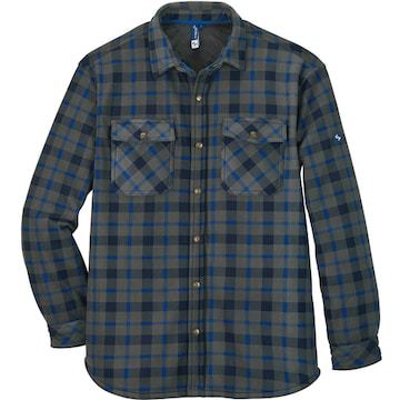 Thermohemd Teelin, grau/blau kariert, Gr. M