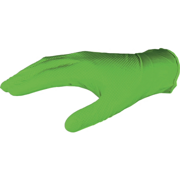 Einweg-Handschuh Nitril, grün, mit Noppen, Gr. 9/L, 1 Box