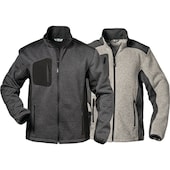 Strick-Fleecejacke Innsbruck, dunkelgrau/schwarz, Größe S