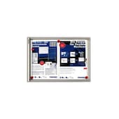 Flachschaukasten, f. 2xDIN A4, HxBxT 510x370x30mm, hoch, Rückwand Stahl