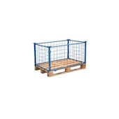 Paletten-Aufsatzrahmen, Wand Drahtgitter, geschlossen, Auflast 1500kg