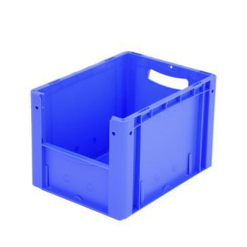 Euronorm-Sichtlagerkasten, HxLxB 270x400x300mm, 24l, PP, blau