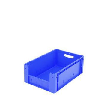 Euronorm-Sichtlagerkasten, HxLxB 220x600x400mm, 41l, PP, blau