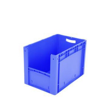 Euronorm-Sichtlagerkasten, HxLxB 420x600x400mm, 82l, PP, blau
