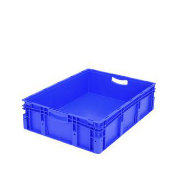 Euronorm-Stapelbehälter,HxLxB 220x800x600mm,79l,PP,blau,Wände geschlossen