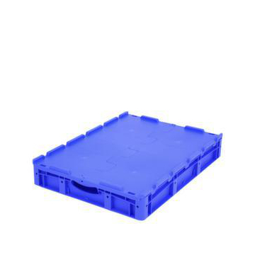 Euronorm-Stapelbehälter,HxLxB 138x800x600mm,36l,PP,blau,Wände geschlossen
