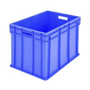 Euronorm-Stapelbehälter,HxLxB 415x600x400mm,82l,PP,blau,Wände geschlossen