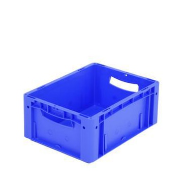 Euronorm-Stapelbehälter,HxLxB 170x400x300mm,15l,PP,blau,Wände geschlossen