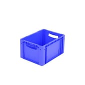 Euronorm-Stapelbehälter,HxLxB 220x400x300mm,19l,PP,blau,Wände geschlossen
