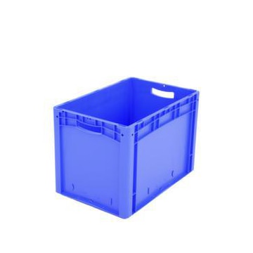 Euronorm-Stapelbehälter,HxLxB 420x600x400mm,82l,PP,blau,Wände geschlossen