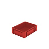 Euronorm-Stapelbehälter,HxLxB 120x400x300mm,9,8l,PP,rot,Wände geschlossen