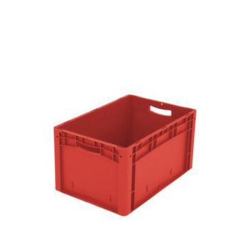Euronorm-Stapelbehälter,HxLxB 320x600x400mm,62l,PP,rot,Wände geschlossen