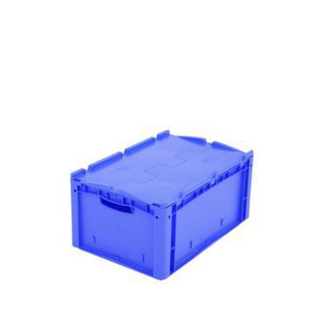 Euronorm-Stapelbehälter,HxLxB 288x600x400mm,49l,PP,blau,Wände geschlossen