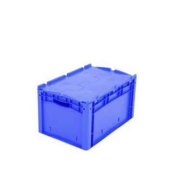 Euronorm-Stapelbehälter,HxLxB 338x600x400mm,69l,PP,blau,Wände geschlossen