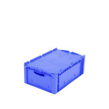 Euronorm-Stapelbehälter,HxLxB 220x600x400mm,43l,PP,blau,Wände geschlossen