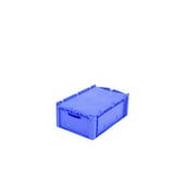 Euronorm-Stapelbehälter,HxLxB 220x600x400mm,43l,PP,blau,Wände geschlossen