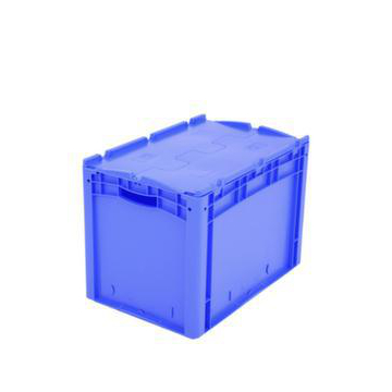 Euronorm-Stapelbehälter,HxLxB 420x600x400mm,84l,PP,blau,Wände geschlossen