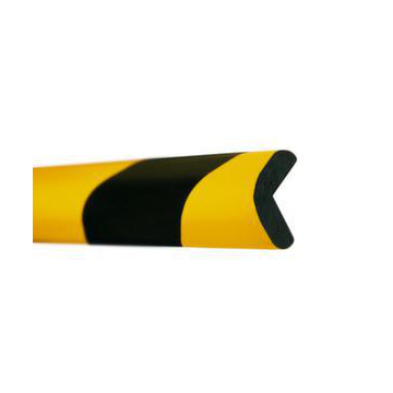 Eckenschutz, Winkel, HxLxB 30x1000x30mm, PU, gelb/schwarz, selbstklebend
