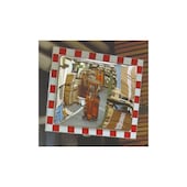 Verkehrsspiegel, HxB 600x800mm, max. Sichtweite 10m, Spiegel Edelstahl