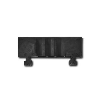 Kabelbrücke,Endstück,BxT 600x600mm,Überfahr H 75mm,Hartgummi,gelb/schwarz