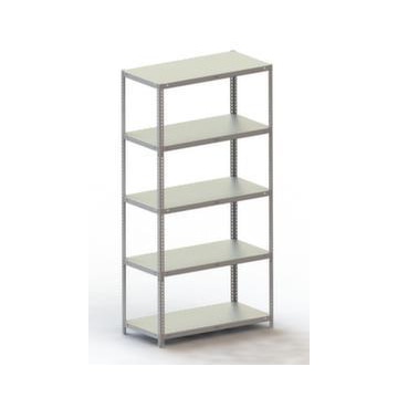 Lagerregal,Grundfeld,HxBxT 2000x1004x504mm,Fachlast 100kg,5xStahlboden