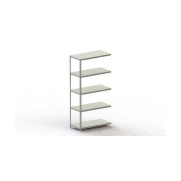 Lagerregal,Anbaufeld,HxBxT 2000x1002x504mm,Fachlast 100kg,5xStahlboden