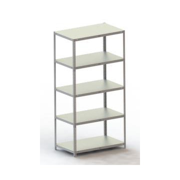 Lagerregal,Grundfeld,HxBxT 2000x1004x604mm,Fachlast 100kg,5xStahlboden