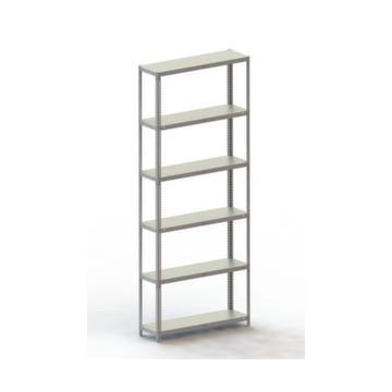 Lagerregal,Grundfeld,HxBxT 2500x1004x304mm,Fachlast 100kg,6xStahlboden