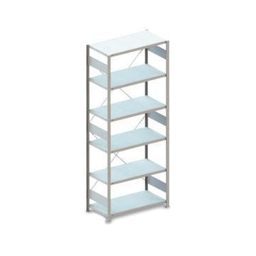 Systemregal, Grundfeld, CLIP, HxBxT 2500x1356x536mm, Fachl. 330kg