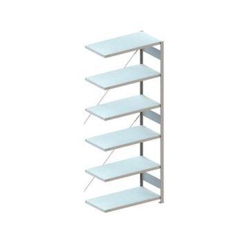 Systemregal,Anbaufeld,CLIP,HxBxT 2500x756x536mm,Fachl. 100kg,6xStahlboden