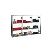 Lagerregal, Grund+2xAnbau, HxBxT 2000x3068x436mm, Fachl. 100kg