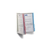 Wand-Sichttafelsystem, DIN A4, hoch, 10 Tafeln, rot/blau