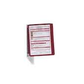 Wand-Sichttafelsystem, DIN A4, hoch, 5 Tafeln, rot, Wandhalter magnetisch