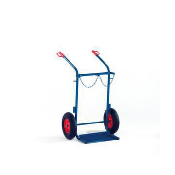 Flaschenkarre, Tragl. 200kg, 2x40/50l Flasche, m. Kette, RAL5010