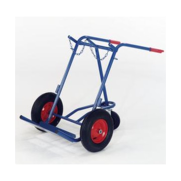 Flaschenkarre, Tragl. 200kg, 2x40/50l Flasche, m. Kette, RAL5010
